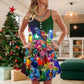 Christmas Parrot Tropical Merry Xmas – Women's Summer Sleeveless V-Neck Camisole Dress