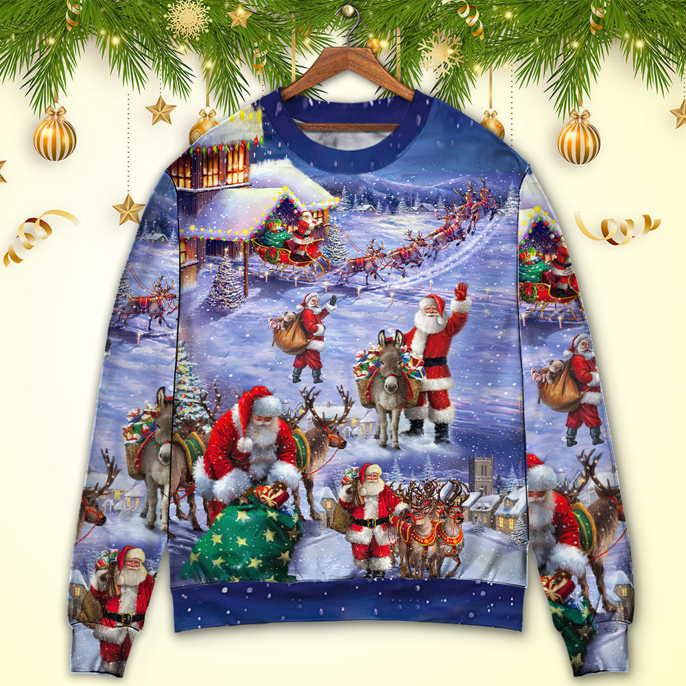 Christmas Santa Story Night Gift Art – Sweater - Ugly Christmas Sweater