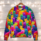 Funny Colorful Cats Art Style – Sweater - Ugly Christmas Sweater