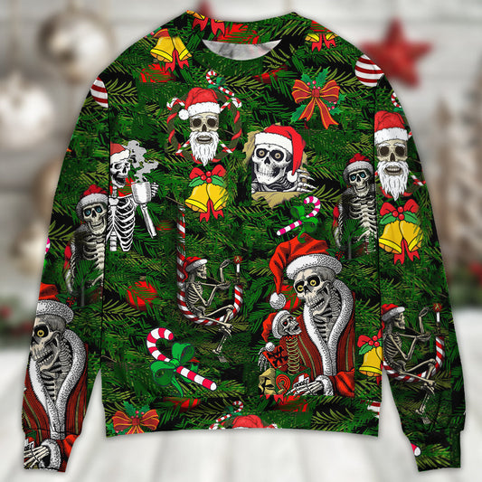 Skull Merry Xmas Happy Christmas – Sweater - Ugly Christmas Sweater