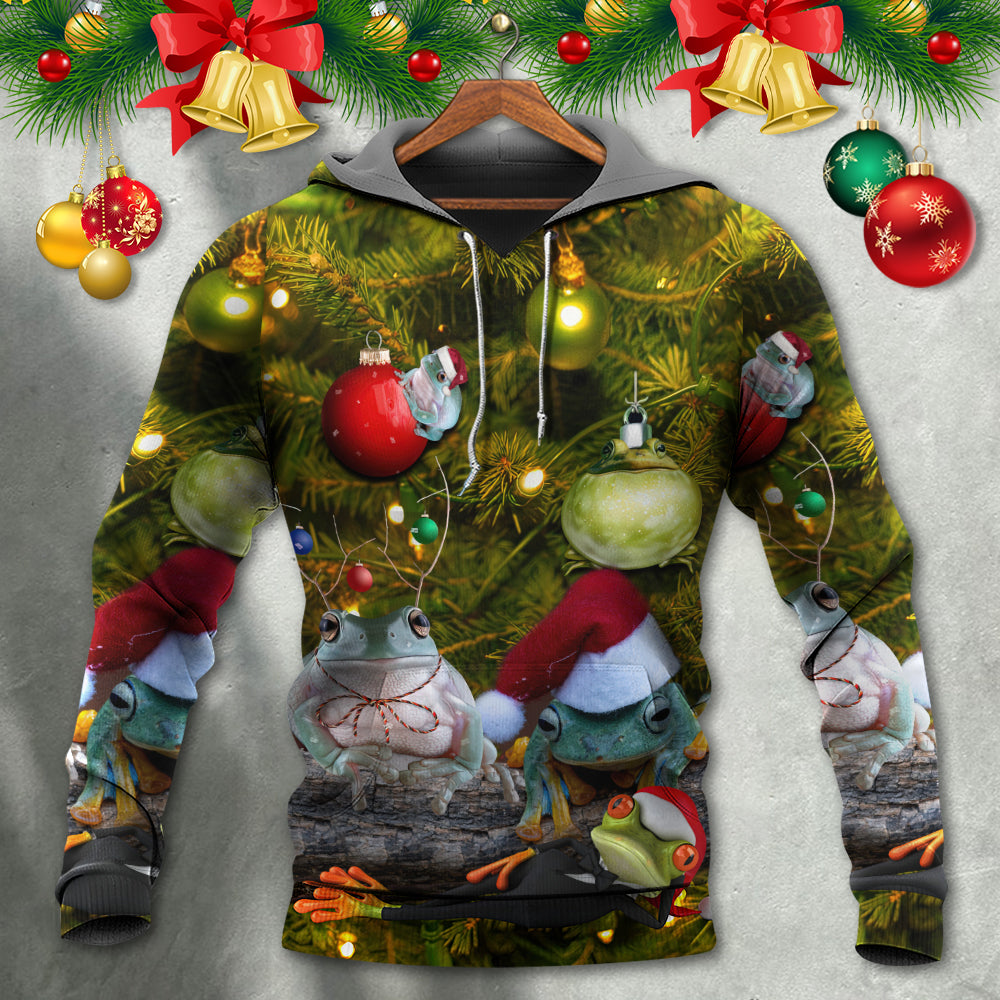 Christmas Frog Merry Christmas Bauble - Hoodie