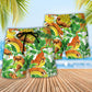 Cat Funny Jumping Bananas Theme – Beach Short