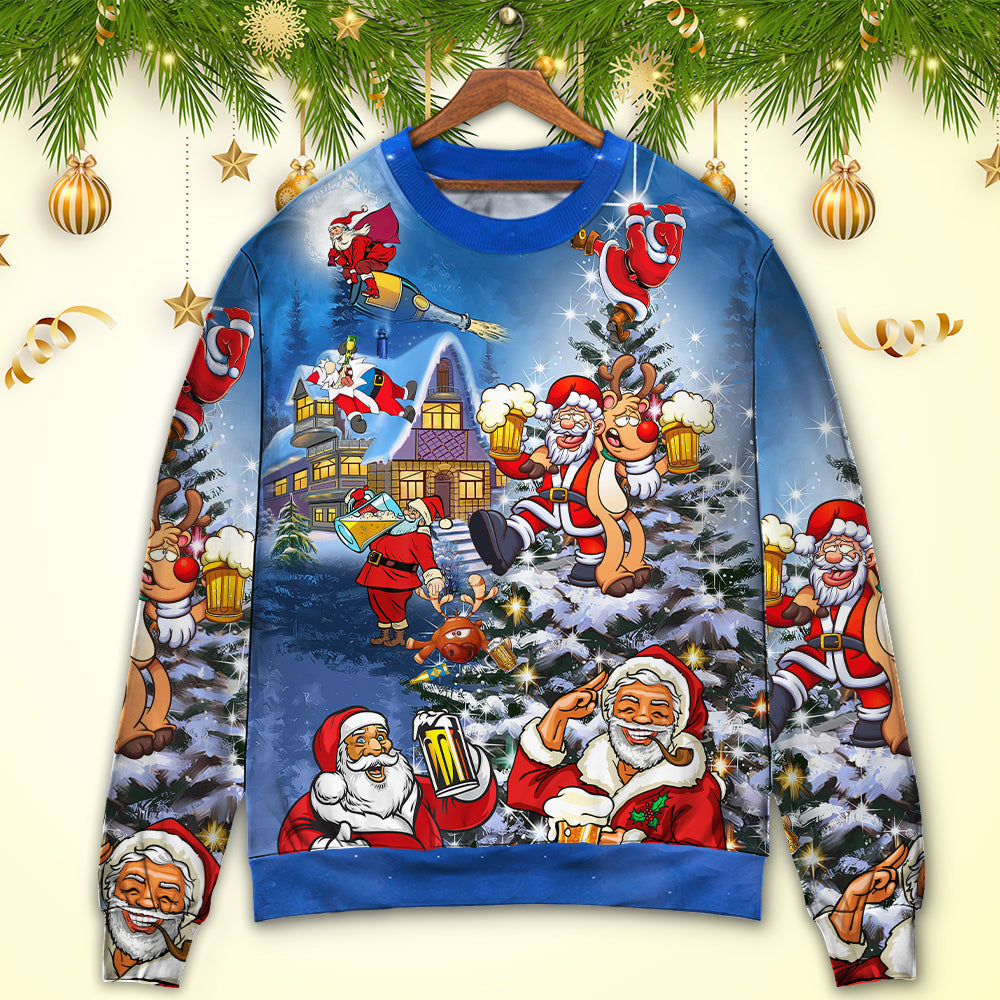 Christmas Funny Santa Holiday Cheer – Sweater - Ugly Christmas Sweater