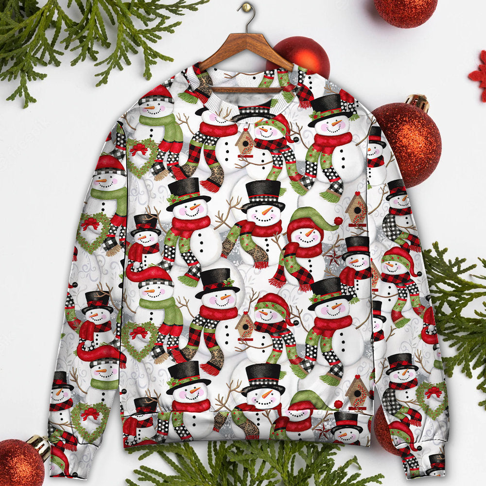 Christmas Snowman Family Happy Holiday – Sweater - Ugly Christmas Sweater