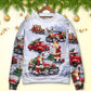 Christmas Santa Red Truck Funny Gift Art – Sweater - Ugly Christmas Sweater