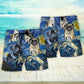 Cute Pug Dog Starry Night – Beach Short