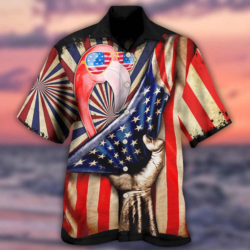 Flamingo Independence Day Style – Hawaiian Shirt