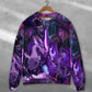 Dark Purple Dragon Lightning Art – Sweater - Ugly Christmas Sweater