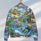 Hippie Colorful Shark Peace Art – Sweater - Ugly Christmas Sweater