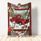 Cardinal Red Truck Christmas Flannel Blanket For Soft Bed Couch And Home Comfort