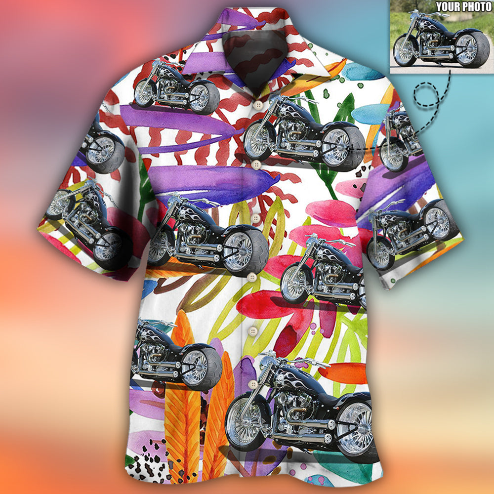 Motorcycle Lover Custom Photo - Hawaiian Shirt