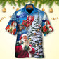 Christmas Santa Story Holiday Is Coming Art – Hawaiian Shirt