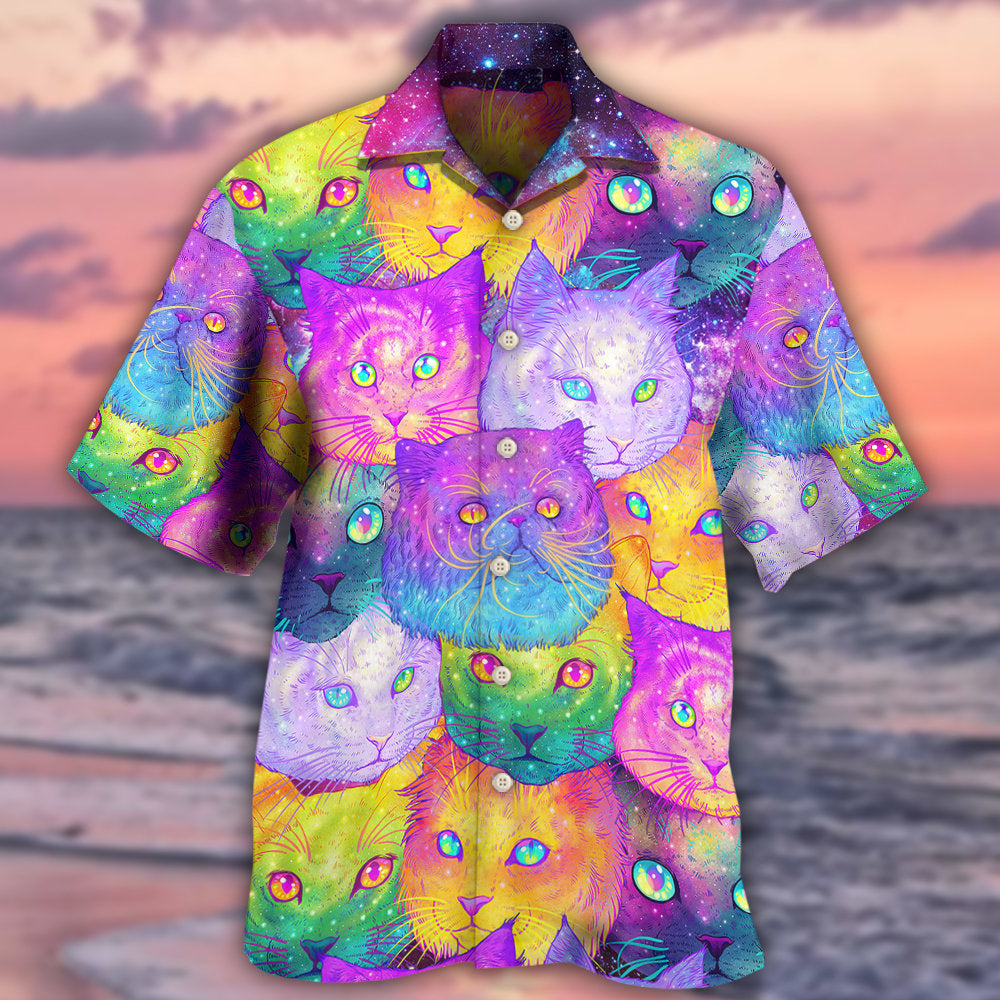 Galaxy Cat Colorful Cool Style – Hawaiian Shirt