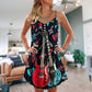 Guitar All I Need Is Music – Women's Summer Sleeveless V-Neck Camisole Dress