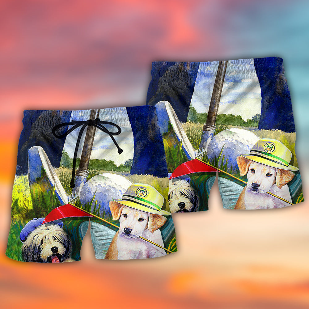 Funny Golf Dog Lover – Beach Short