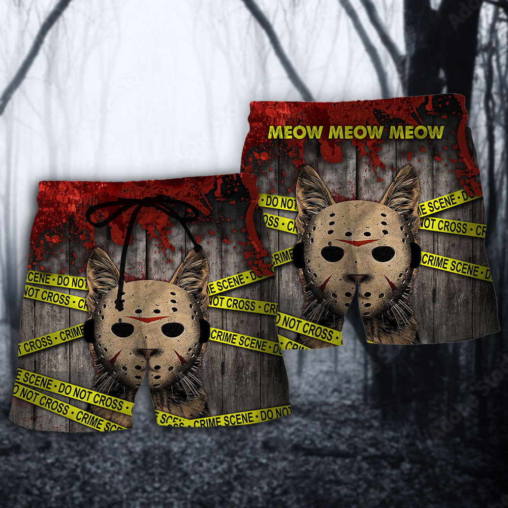 Horror Halloween Cat – Beach Short
