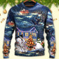 Christmas Santa Family Love Light Art – Sweater - Ugly Christmas Sweater
