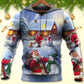 Christmas Santa Love Snowman Village Gift - Hoodie