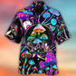 Hippie Mushroom Colorful Neon Psychedelic - Hawaiian Shirt