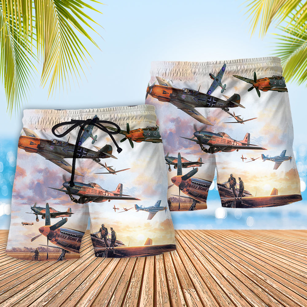 Aviation Long Ride Home Art - Beach Short