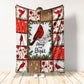 Cardinal Christmas Merry And Bright Flannel Blanket For Soft Bed Couch And Home Comfort