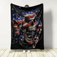 Skull Love America Forever Flannel Blanket For Soft Bed Couch And Home Comfort