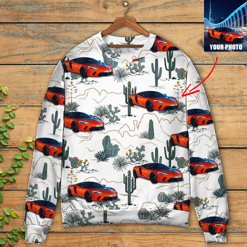 Desert Mountains Cactus Landscape Art – Sweater - Ugly Christmas Sweater