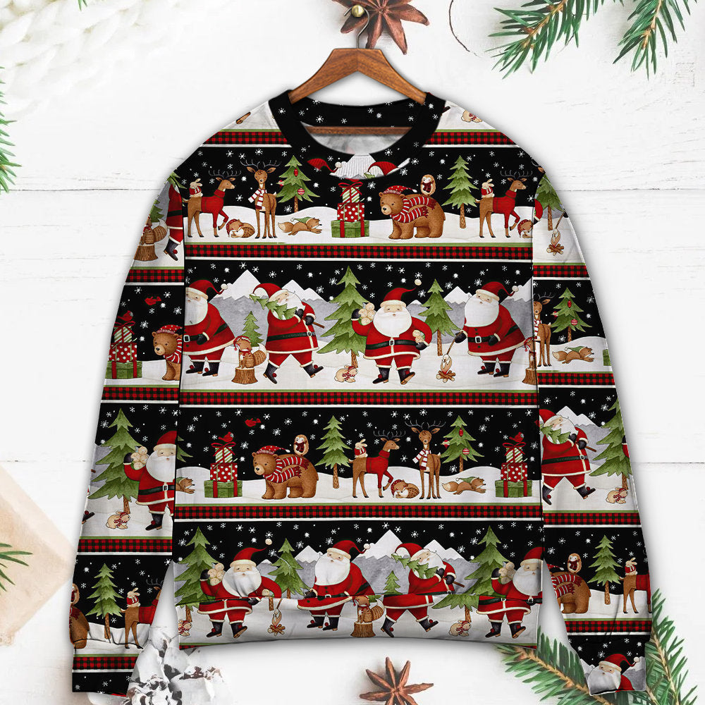 Christmas Happy Night With Santa Friends – Sweater - Ugly Christmas Sweater