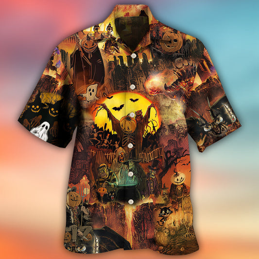 Halloween Pumpkin Ghost Spooky Night – Hawaiian Shirt