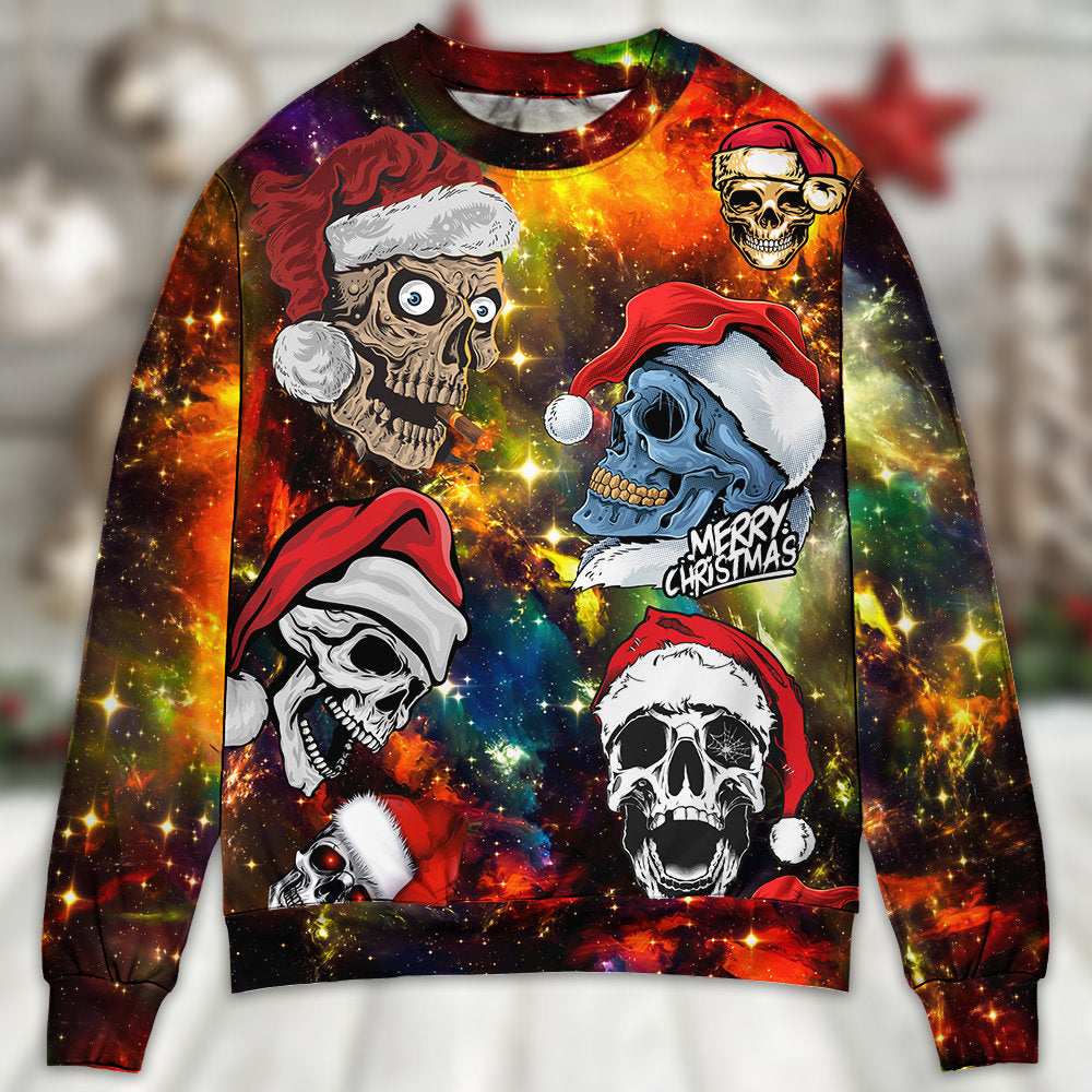 Skull Love Christmas Funny Style – Sweater - Ugly Christmas Sweater