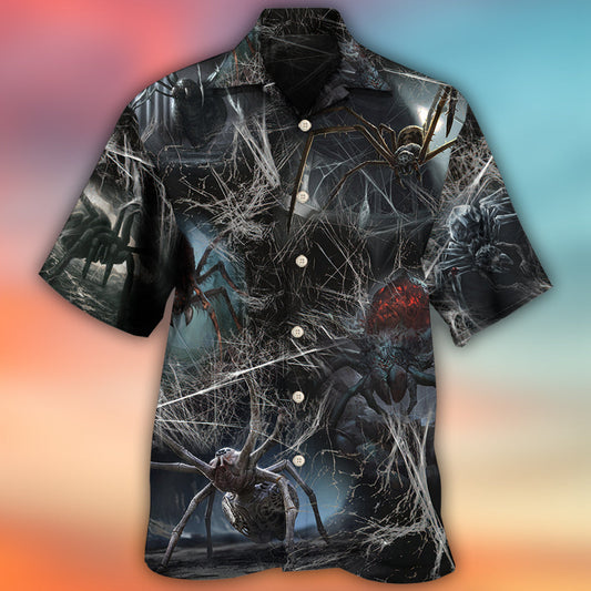 Halloween Spider Dark Horror Style – Hawaiian Shirt