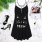 Cute Cat Summer Vibes – Women's Summer Sleeveless V-Neck Camisole Dress