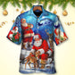 Christmas Santa Night Sky Holiday Art – Hawaiian Shirt
