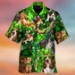 Irish Cat Girl St Patrick Green Glow – Hawaiian Shirt