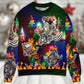 Hot Rod Christmas Tree Fire Style – Sweater - Ugly Christmas Sweater
