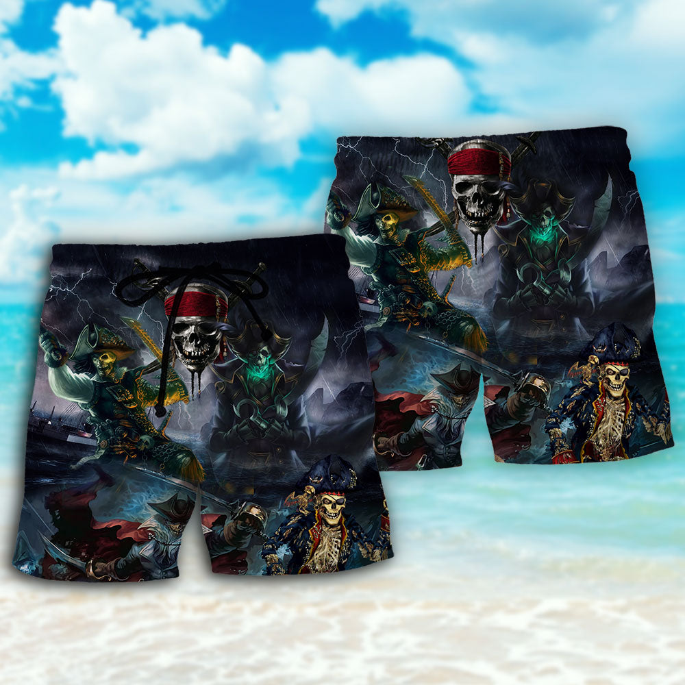 Skeleton Pirate Thunder – Beach Short