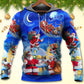 Christmas Santa Town Magic Night Art - Hoodie
