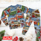 Christmas To Farm Happiness - Pajamas Long Sleeve - Owls Matrix LTD