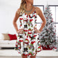 Snowman Family Christmas Joy – Women's Summer Sleeveless V-Neck Camisole Dress