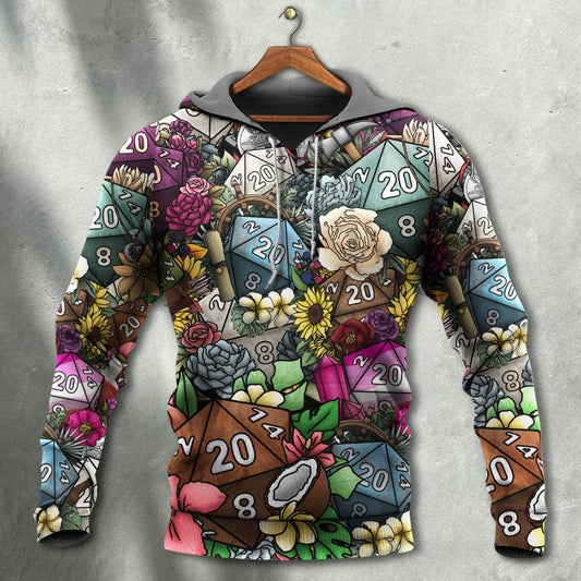 Dice Flower Hippie Art Style - 3D Hoodie