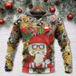 Christmas Hippie Santa Peace Love Style - 3D Hoodie