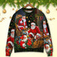Christmas Santa Gift Xmas Is Coming Art – Sweater - Ugly Christmas Sweater