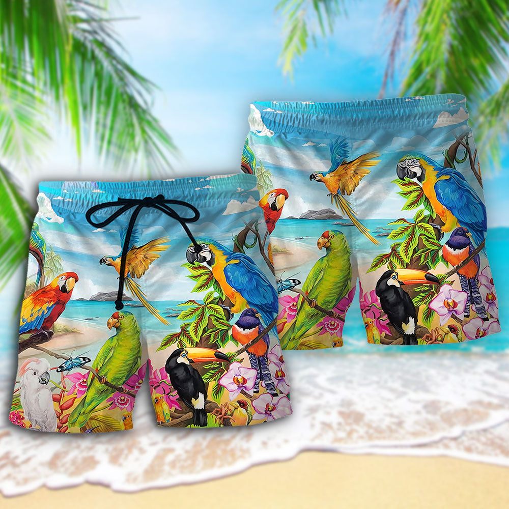 Parrot Beach Sky Art – Beach Short