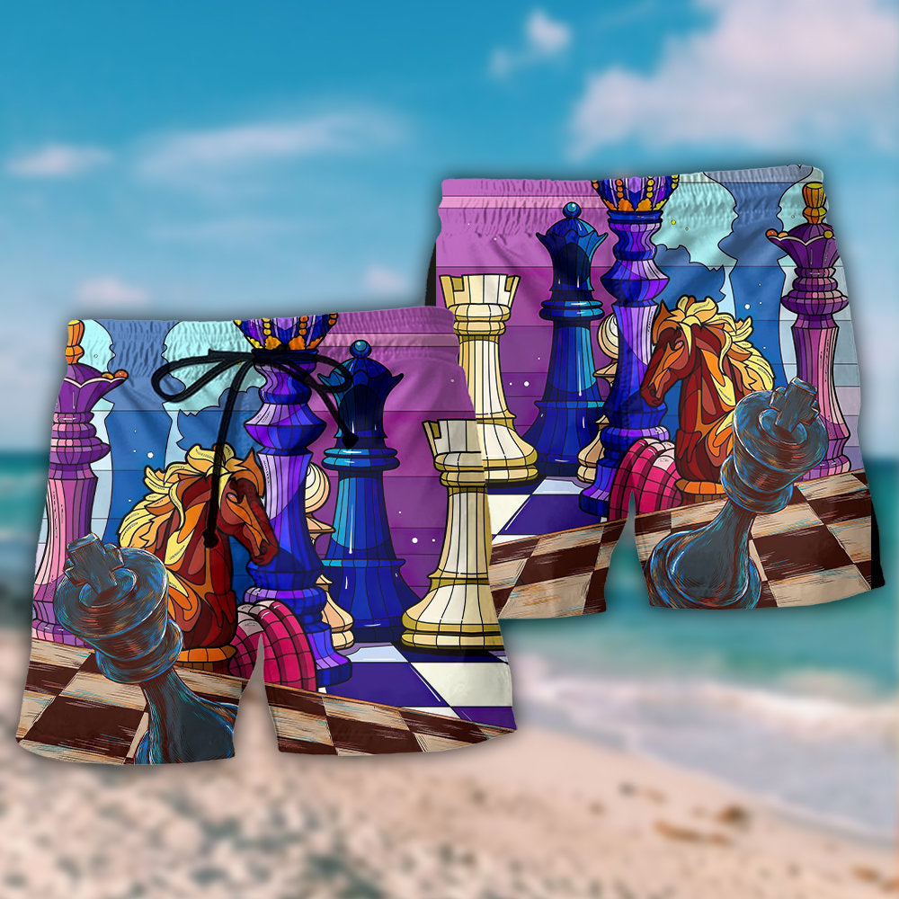 Chess Life Love Strategy Game – Beach Short