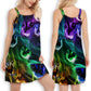 Flash Neon Cat Style – Women's Summer Sleeveless V-Neck Camisole Dress