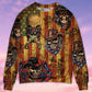 Retro Cowboy Skull America Style – Sweater - Ugly Christmas Sweater