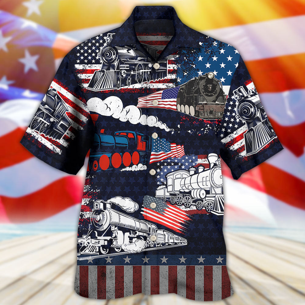 Train Independence Day Patriotic – Hawaiian Shirt