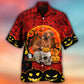 Halloween Dachshund With Pumpkin Scary - Hawaiian Shirt