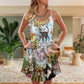 Cat Loves Home And Summer – Women's Summer Sleeveless V-Neck Camisole Dress