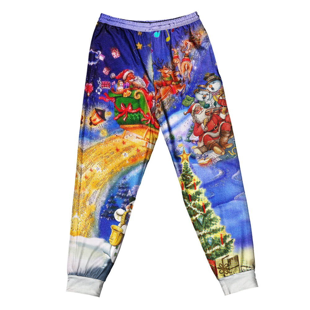 Pants / S Christmas Santa Love Christmas Everytime - Pajamas Short Sleeve - Owls Matrix LTD